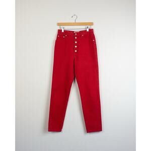 Vintage Original Jeanjer Red High Rise Button Fly Jeans Women’s 9/10